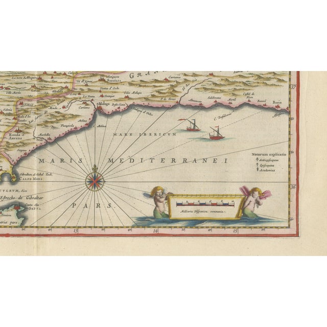 Blaeu Andalusia Map, 1642 For Sale - Image 5 of 11