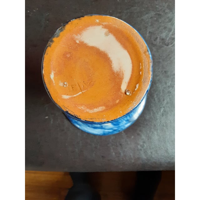 1950s Mid Century Danish Humlebaek Vase Featuring Elephant and Palm Trees For Sale - Image 5 of 9