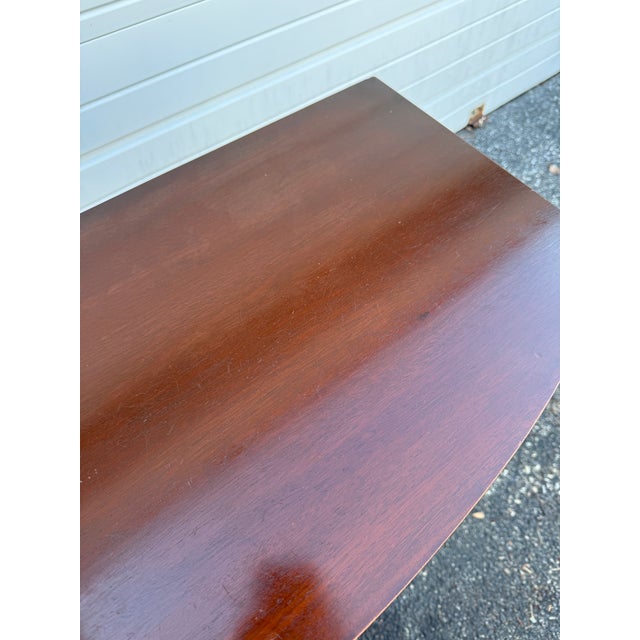 Wood Antique Duncan Phyfe Style Flip Top Swivel Card / Game Table For Sale - Image 7 of 18