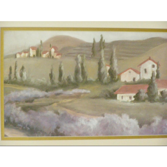 Arts & Crafts Landscape Painting by C. Robinson ~ "Lavender" For Sale - Image 3 of 4