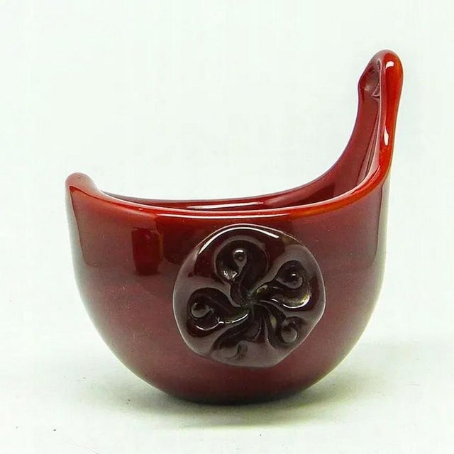 Postmoder Salt Holder by Jerzy Słuczan-Orkusz for Wolomin Glassworks, Poland, 1970s For Sale - Image 10 of 10
