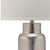 29 Inch H Sleek Glass Table Lamp in Ivory & Silver - a Pair For Sale - Image 4 of 9