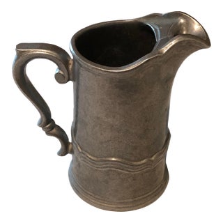 1980s Wilton Large Pewter Pitcher For Sale