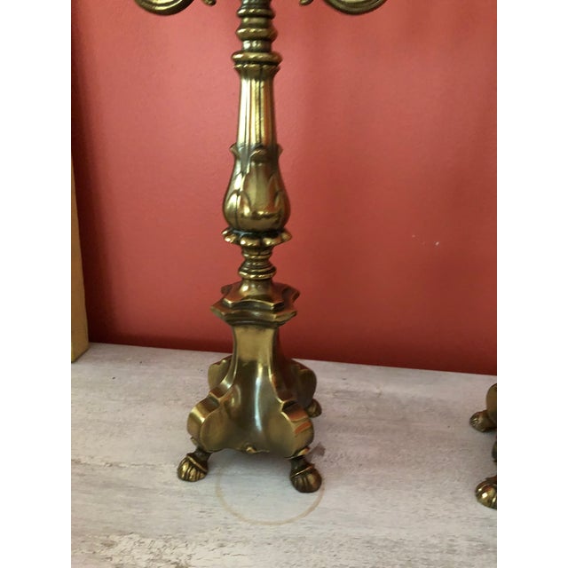 Antique Brass Oil Candelabra a Pair Chairish