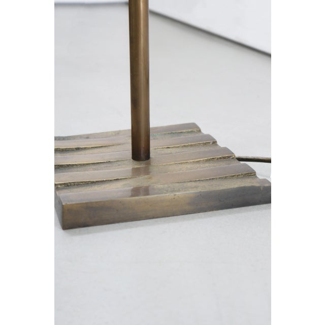 Minimalist Brutalist Floor Lamp in Parchment, 1960s For Sale - Image 9 of 11