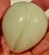 Asian Carved Milky Light Green Stone Fruit Plum For Sale - Image 6 of 6