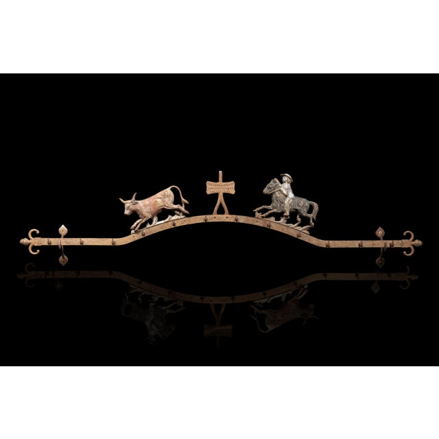 Industrial Late 19th Century Butchers Rack Crest by Brecht For Sale - Image 3 of 17