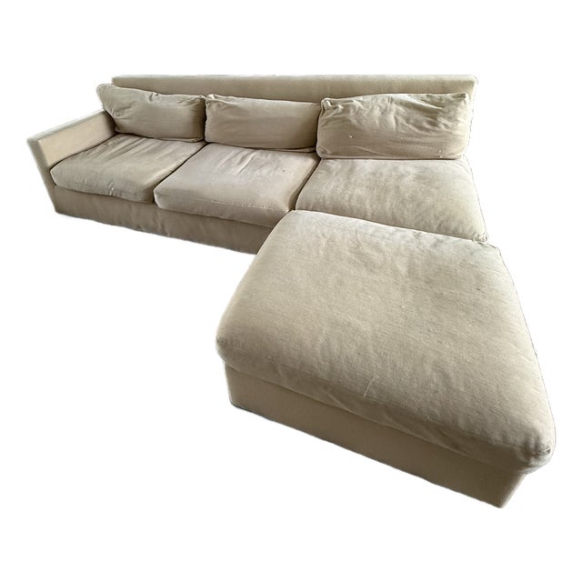 Kreiss Collection Oversized 3-Piece Modular Sectional Sofa With Ottoman For Sale