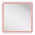 Fleur Home Carnival Gras Square Mirror in Pink Punch, 27x27 For Sale