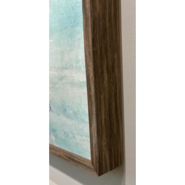 Contemporary Abstract “Blue Rhumba Ii” Framed Giclee on Canvas For Sale In Atlanta - Image 6 of 6