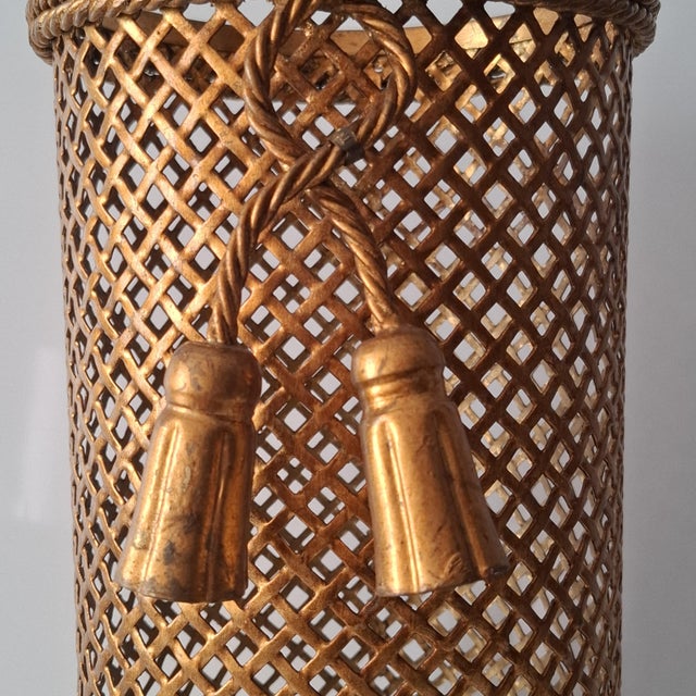 Goldenrod Vintage Hollywood Regency Style Umbrella Stand by Li Puma Florence, 1960s For Sale - Image 8 of 16