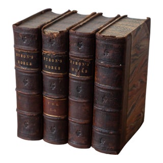 Byron's Works, 4-Volume Leather Set, Philadelphia, 1854 For Sale