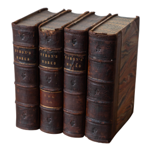 Byron's Works, 4-Volume Leather Set, Philadelphia, 1854