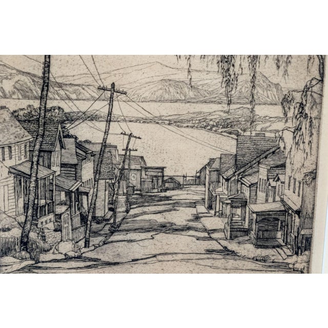 Abbo Ostrowsky Signed Etching Croton on Hudson Circa 1931 For Sale - Image 12 of 14