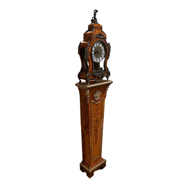 1950s French Louis XVI Style Pedestal Marquetry Inlay For Sale