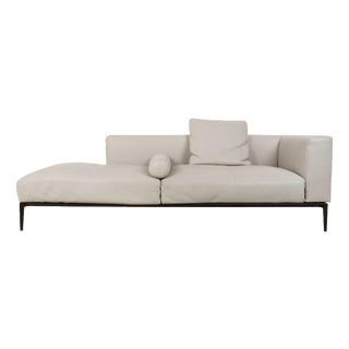 Jaan Living Leather Three-Seater Grey Cream Sofa from Walter Knoll and Wilhelm Knoll For Sale