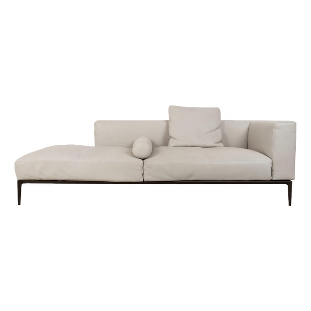 Jaan Living Leather Three-Seater Grey Cream Sofa from Walter Knoll and Wilhelm Knoll For Sale