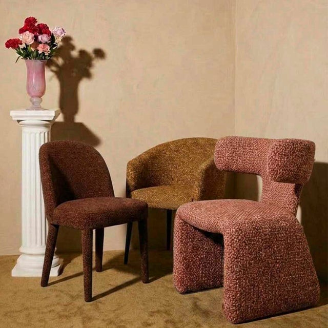 Textile Eclipse Dining Chair in Brown Camouflage by Moanne For Sale - Image 7 of 8