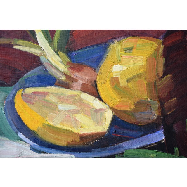 Luise Kornsand, Still Life with Fruits and Bottles, 1942, Oil Painting on Canvas, Framed For Sale - Image 6 of 11
