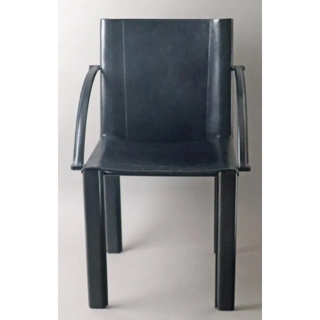 Leather Chair by Matteo Grassi for Carlo Bartoli, 1980s For Sale - Image 10 of 13