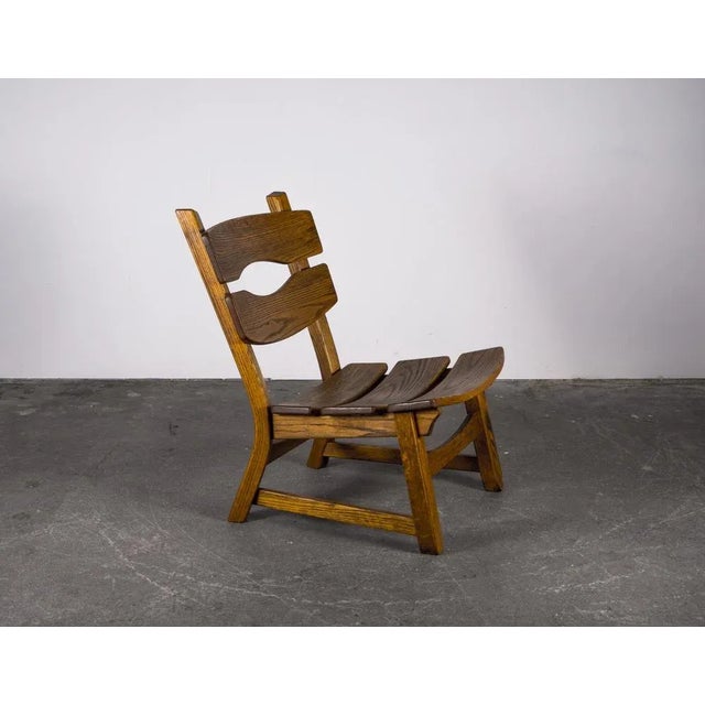 Brutalist Chair in Oak by Dittmann & Co for Awa Radbound, 1960s For Sale - Image 4 of 18
