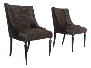 Set of Brown Fabric Armchairs, 1950s