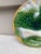 Unusual 19th century majolica asparagus plates with large green cabbages leaves on a yellow background (usually on blue...