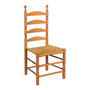 Custom Crafted Maple Ladderback Rush Seat Dining Chair