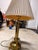 Vintage Brass Stiffel Hollywood Regency Table Lamp MCM 26” Tall 11.5” With Original Silk Shantung Pleated Shade. For Sale - Image 15 of 15