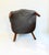 Blue Mid Century Tufted Leather Wingback Chairs, Pair For Sale - Image 8 of 8