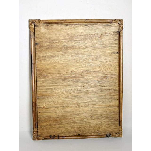 Gold Gold Rattan Mirror, France, 1990s For Sale - Image 8 of 11