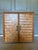 Wood Vintage Bamboo and Rattan Double Door Cabinet with Brass Handles For Sale - Image 7 of 10