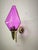 Brass Wall Lamp with Lilac Murano Glass, 1950s For Sale - Image 4 of 12