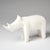 Mid-Century Modern Minimalist Matte White Animal Sculpture Set – 5-Piece Modern Safari Collection (Elephant, Giraffe, Rhino, Horse, Antelope) For Sale - Image 3 of 11