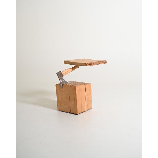 Tavolino Chopping Block with Axe by Raphael Springmann, 2000s For Sale - Image 3 of 13
