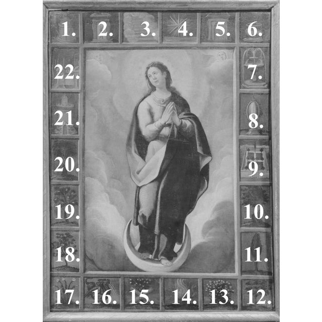 Spanish School, Immaculate Madonna, Oil on Canvas For Sale - Image 11 of 13