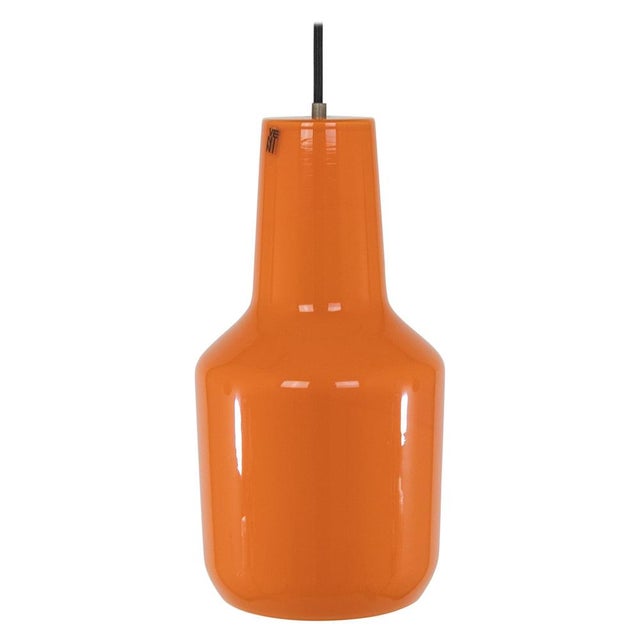 Orange Orange Murano Glass Pendant by Massimo Vignelli for Venini, 1950s For Sale - Image 8 of 8