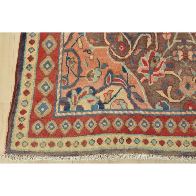 Malayer Runner 3’7” X 9’11” Blue Wool Semi-Antique Hand-Knotted Rug For Sale - Image 12 of 15