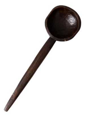 Primitive Hand-Carved Wooden Spoon