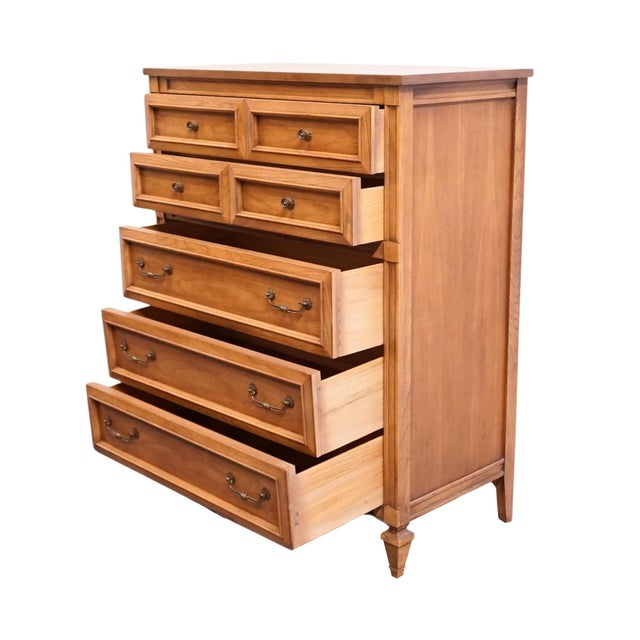 Brown Sherrill Furniture Solid Cherry Italian Neoclassical Tuscan Style 38" Chest of Drawers 3100 For Sale - Image 8 of 14