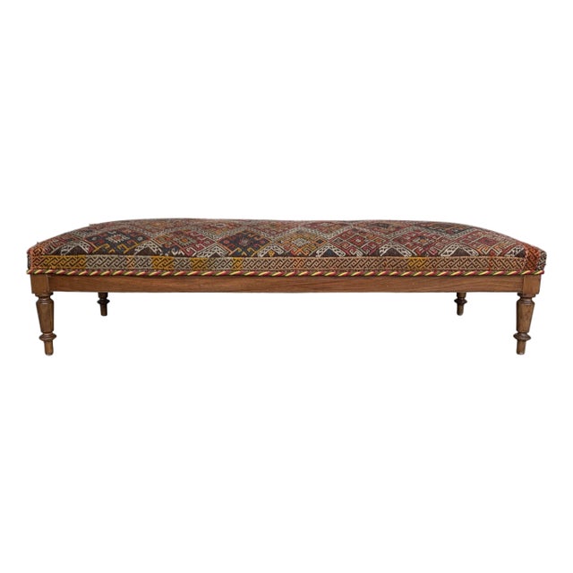 Louis XIV Style French Large Bench Dark Oak from 1920s For Sale