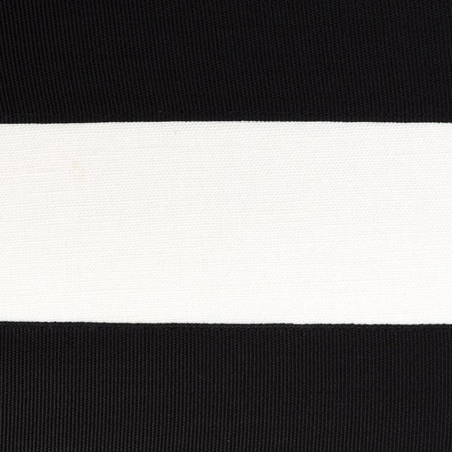 Hollywood Regency Sample - Schumacher X Miles Redd Ribbon Applique Fabric in Black on Ivory For Sale - Image 3 of 4