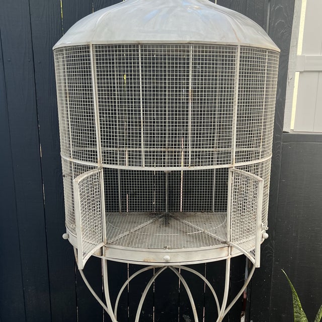 Vintage Monumental French Chateau-Style Birdcage For Sale - Image 10 of 11