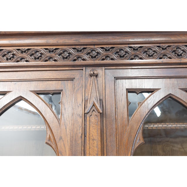 Antique Gothic Bookcase, 1880 For Sale - Image 13 of 14