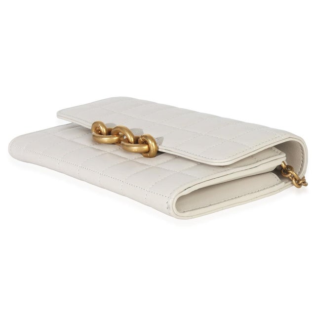 Animal Skin Crema Soft Calfskin Le Maillon Wallet On Chain For Sale - Image 7 of 8