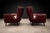 Pair of Brazilian Modernist Armchairs in Hardwood, Burgundy Leather & Bouclé by Carlo Hauner, 1950s – Lot 466 For Sale - Image 13 of 15