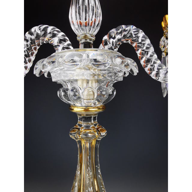 Large Crystal Medallions Candelabra from Baccarat, 1960s For Sale - Image 18 of 18
