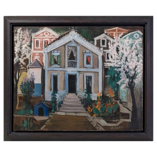Ismael De La Serna, The House, Oil Painting, 1929 For Sale