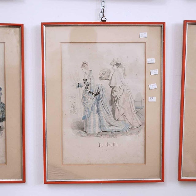 18th Century Figurative Composition, 18th Century, Watercoloured Woodcut, Set of 12 For Sale - Image 5 of 15