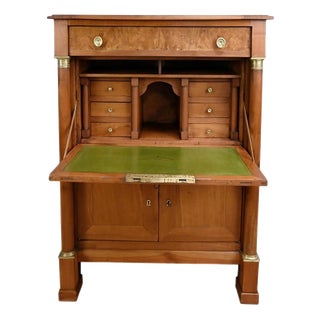 Mid-19th Century Empire Cherrywood Secretary For Sale